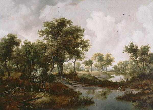 Meindert Hobbema A Wooded Landscape China oil painting art